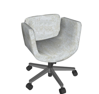 现代布艺办公椅su模型