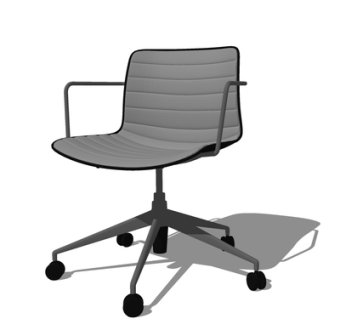 现代旋转办公椅su模型