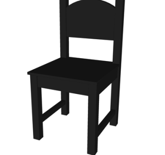 现代实木单椅su模型