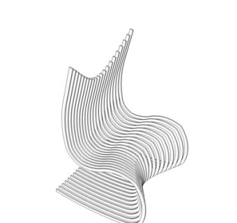 现代实木休闲椅su模型