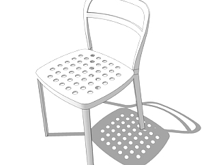 现代<em>金属单椅</em>su模型