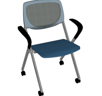 现代折叠单椅su模型