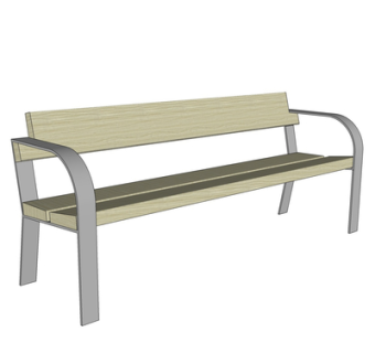 现代实木公用椅su模型