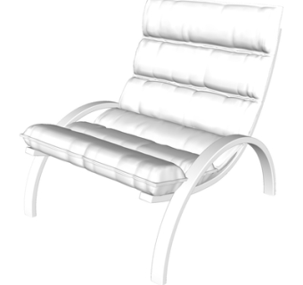 现代布艺休闲椅su模型