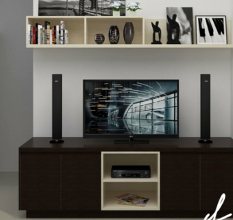 现代实木电视柜su模型