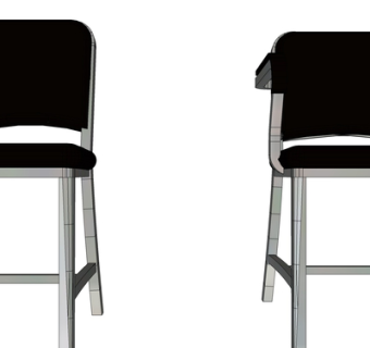 现代实木单椅su模型