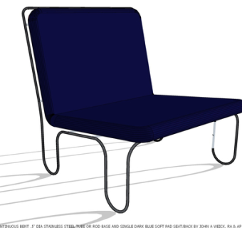 现代布艺单椅su模型