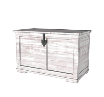 现代实木边柜su模型