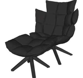 现代布艺休闲椅su模型