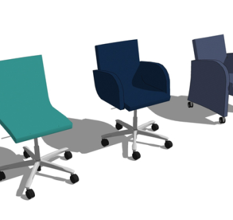 现代布艺单椅su模型