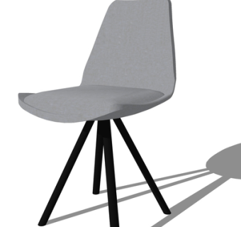 现代布艺单椅su模型