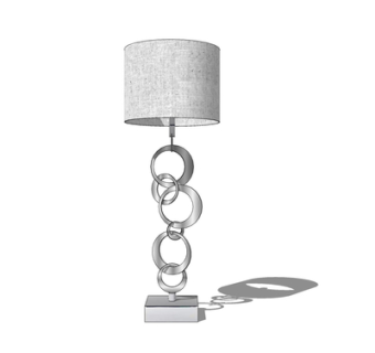 现代金属台灯su模型