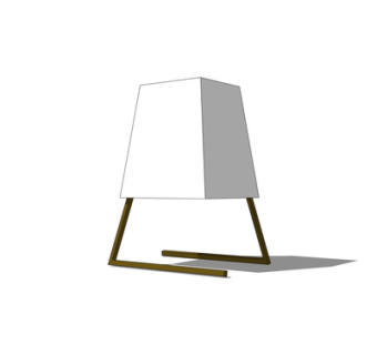 现代金属台灯su模型