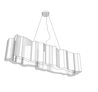 现代金属吊灯su模型