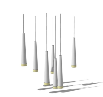 现代金属吊灯su模型