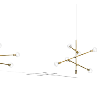 现代金属吊灯su模型