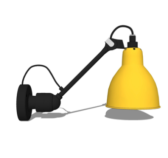 现代金属壁灯su模型