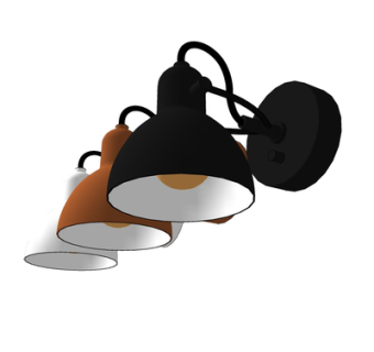 现代金属壁灯su模型