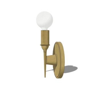 现代金属壁灯su模型