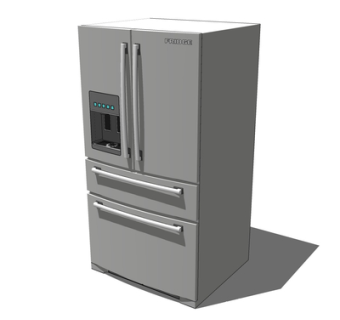 现代冰箱su模型