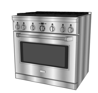 现代烤炉su模型