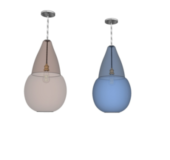 现代玻璃吊灯su模型