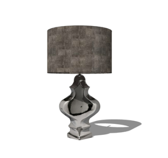 现代金属台灯su模型