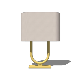 现代金属台灯su模型