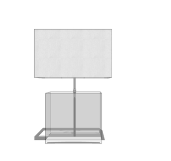 现代玻璃台灯su模型