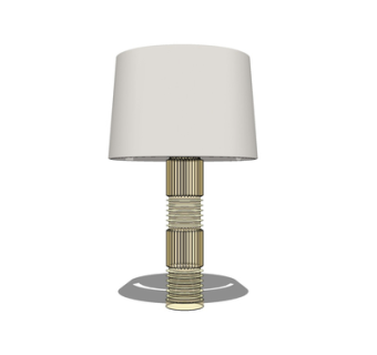 现代金属台灯su模型