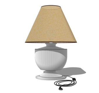 现代金属台灯su模型