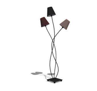 现代金属台灯su模型