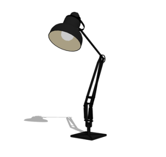 现代金属台灯su模型