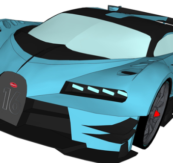 现代跑车su模型