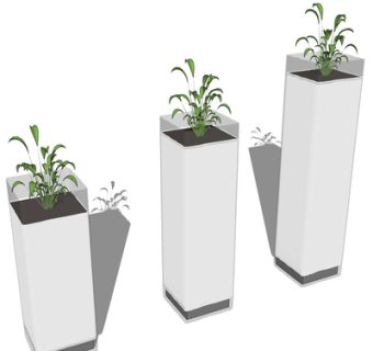 现代绿植盆栽su模型
