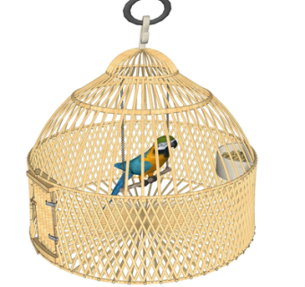 现代鸟笼su模型