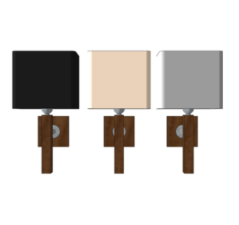 现代金属壁灯su模型