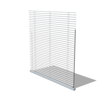 现代百叶窗窗帘su模型