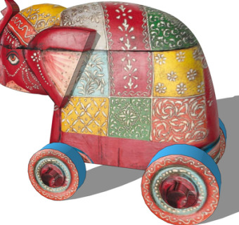 现代儿童玩具车su模型