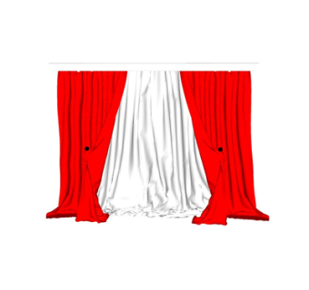 现代布艺窗帘su模型