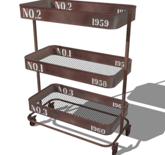 工业风金属餐边柜su模型