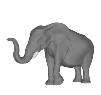 现代大象摆件su模型