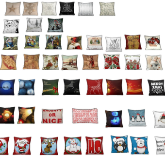 现代布艺抱枕su模型