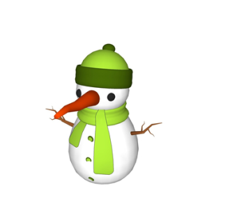 现代雪人摆件su模型