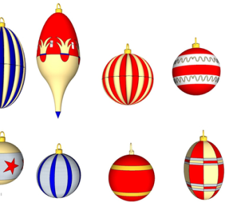 欧式金属壁灯组合su模型