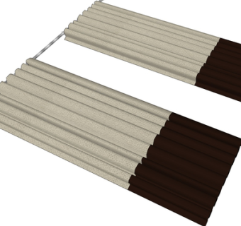 现代布艺窗帘su模型