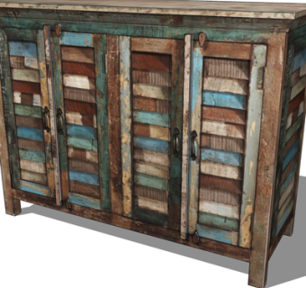 现代实木边柜su模型