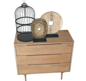 现代实木边柜su模型