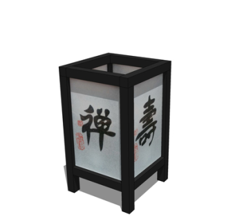 新中式吊灯su模型