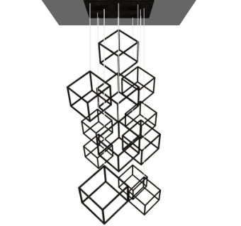 现代金属吊灯su模型